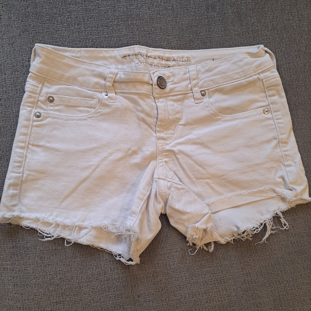 American Eagle Outfitters White Denim Shorts